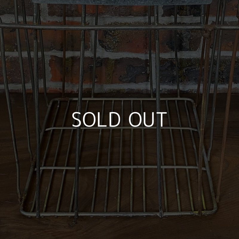 画像7: VINTAGE ヴィンテージ ワイヤーバスケット アイアン / アメリカ インダストリアル ガレージ 収納 什器 (3)