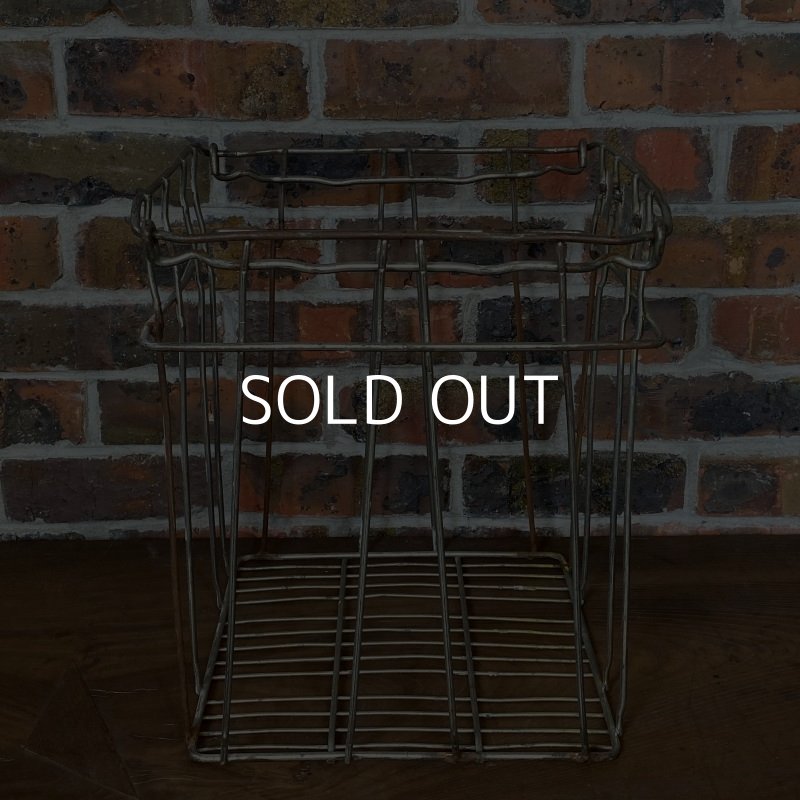 画像4: VINTAGE ヴィンテージ ワイヤーバスケット アイアン / アメリカ インダストリアル ガレージ 収納 什器 (3)