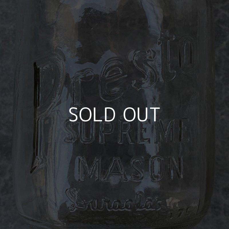 画像5: VINTAGE THE MASTER MFG. CO. PRESTO SUPREME MASON JAR ヴィンテージ ガラス瓶 オイル入れ アメリカ / モーター系 ガレージ 雑貨