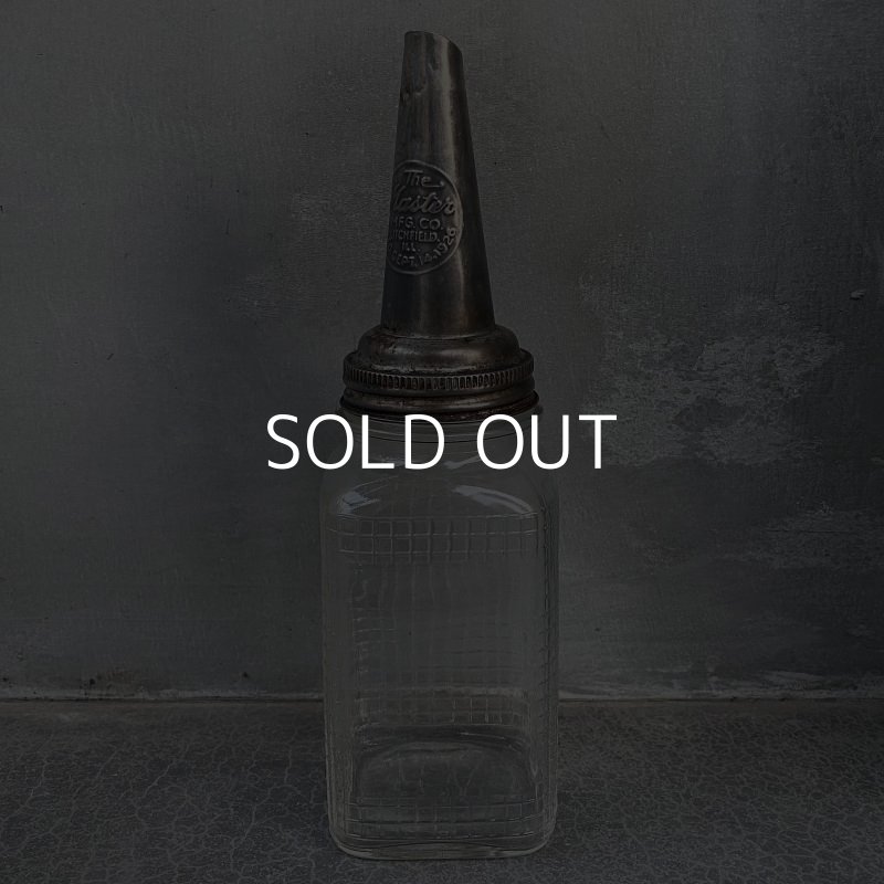 画像3: VINTAGE THE MASTER MFG. CO. ヴィンテージ ガラス瓶 オイル入れ アメリカ / モーター系 ガレージ 雑貨