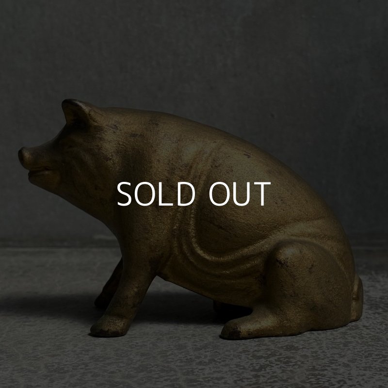 画像5: VINTAGE PIGGY BANK ヴィンテージ ピギーバンク コインバンク アメリカ / 貯金箱 豚 オブジェ 鋳物