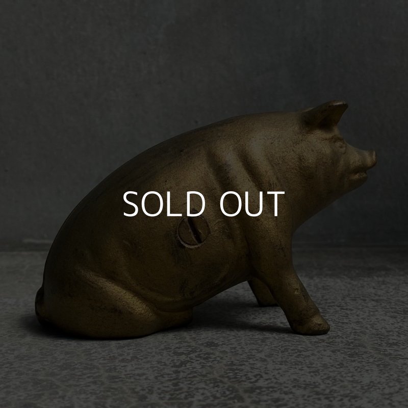 画像4: VINTAGE PIGGY BANK ヴィンテージ ピギーバンク コインバンク アメリカ / 貯金箱 豚 オブジェ 鋳物