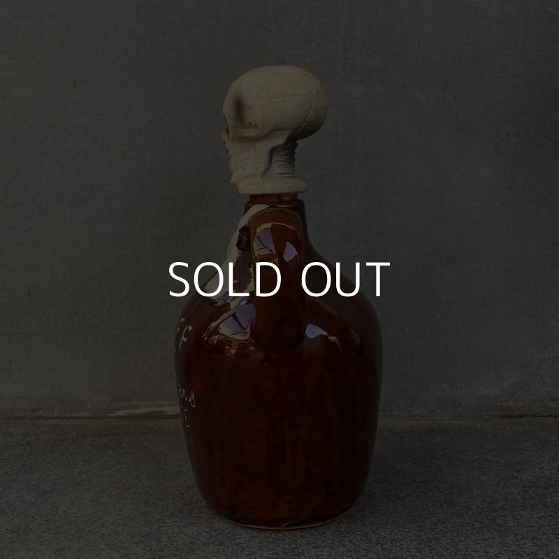 画像4: VINTAGE SKULL POISON BOTTLE ヴィンテージ スカル ポイズンボトル デカンタ 陶器 / コレクタブル ドクロ 骸骨 輸出用 BAR JAPAN