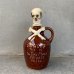 画像1: VINTAGE SKULL POISON BOTTLE ヴィンテージ スカル ポイズンボトル デカンタ 陶器 / コレクタブル ドクロ 骸骨 輸出用 BAR JAPAN (1)