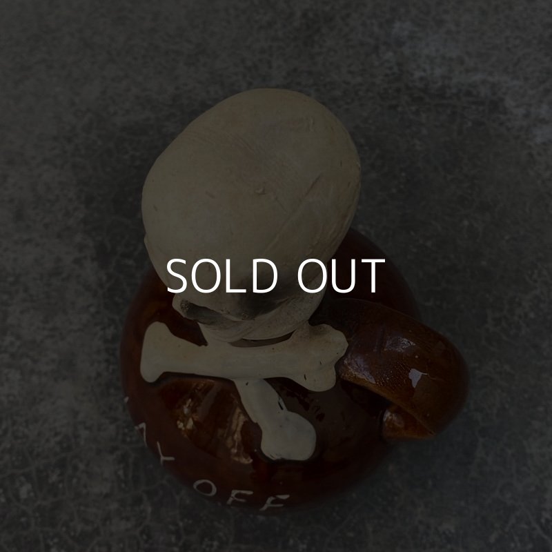 画像6: VINTAGE SKULL POISON BOTTLE ヴィンテージ スカル ポイズンボトル デカンタ 陶器 / コレクタブル ドクロ 骸骨 輸出用 BAR JAPAN