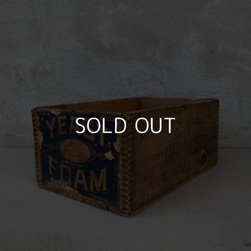 画像1: VINTAGE YEAST FOAM NORTHWESTERN YEAST CO. WOODBOX ヴィンテージ アンティーク ウッドボックス 木箱 アメリカ / 収納 インテリア