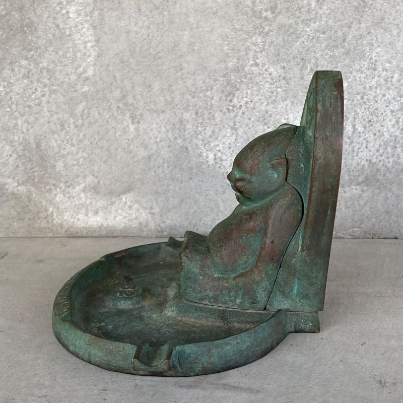 画像4: VINTAGE ANTIQUE BILLIKEN ASHTRAY ヴィンテージ アンティーク ビリケン アッシュトレイ コインバンク アメリカ / 灰皿 貯金箱 真鍮 コレクタブル オブジェ