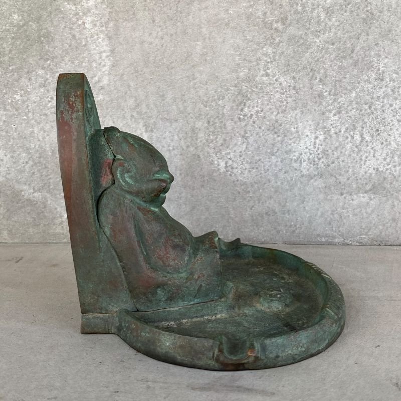 画像3: VINTAGE ANTIQUE BILLIKEN ASHTRAY ヴィンテージ アンティーク ビリケン アッシュトレイ コインバンク アメリカ / 灰皿 貯金箱 真鍮 コレクタブル オブジェ