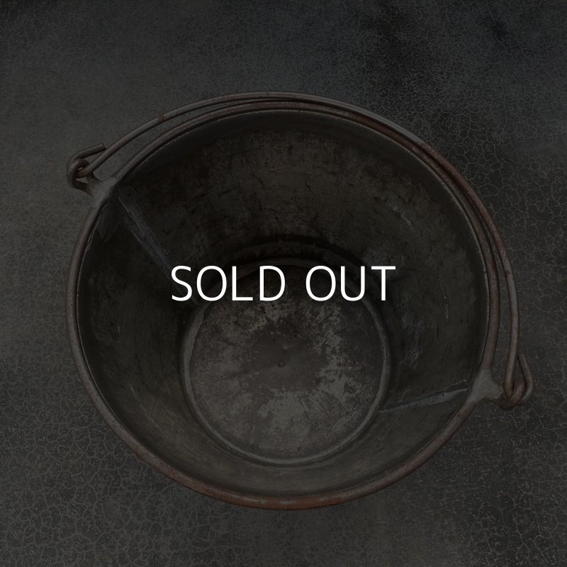 画像5: VINTAGE ANTIQUE BUCKET ヴィンテージ アンティーク バケツ アメリカ / インダストリアル ガーデニング ガレージ キャンプ 鉄 USA