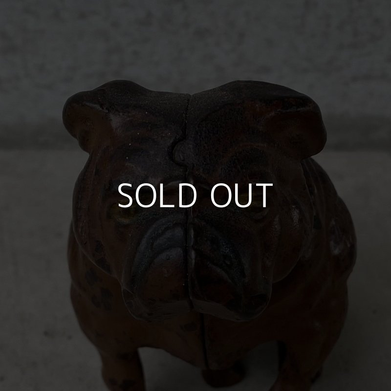 画像8: VINTAGE ANTIQUE ヴィンテージ アンティーク コインバンク ブルドッグ / アメリカ 貯金箱 鋳物 犬 コレクタブル