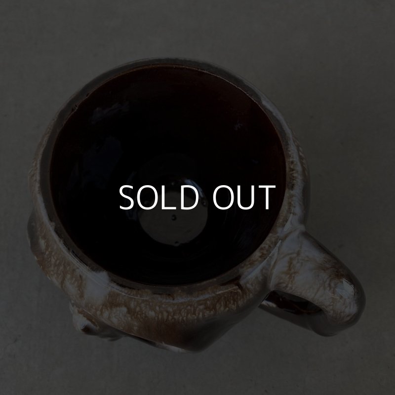 画像6: VINTAGE SKULL MUG ヴィンテージ スカル ドクロ マグカップ JAPAN / 陶器 ブラウン コレクタブル