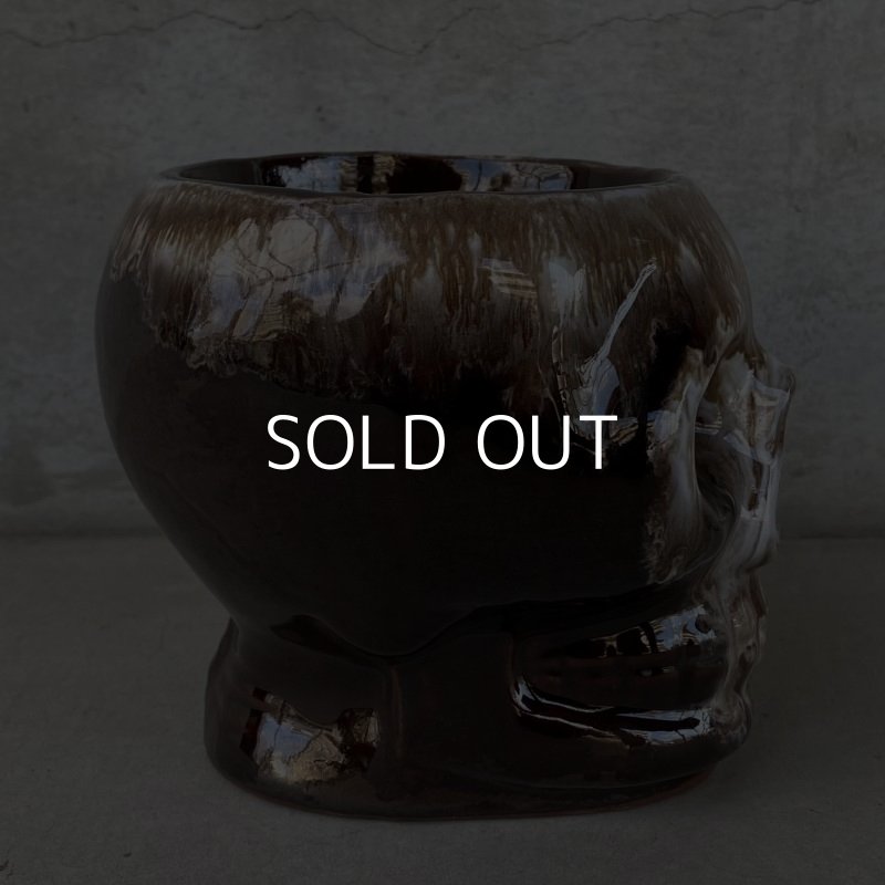 画像4: VINTAGE SKULL MUG ヴィンテージ スカル ドクロ マグカップ JAPAN / 陶器 ブラウン コレクタブル