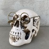 VINTAGE SKULL ヴィンテージ 眼鏡 スカル アッシュトレイ ドクロ メガネ 陶器 灰皿 輸出用