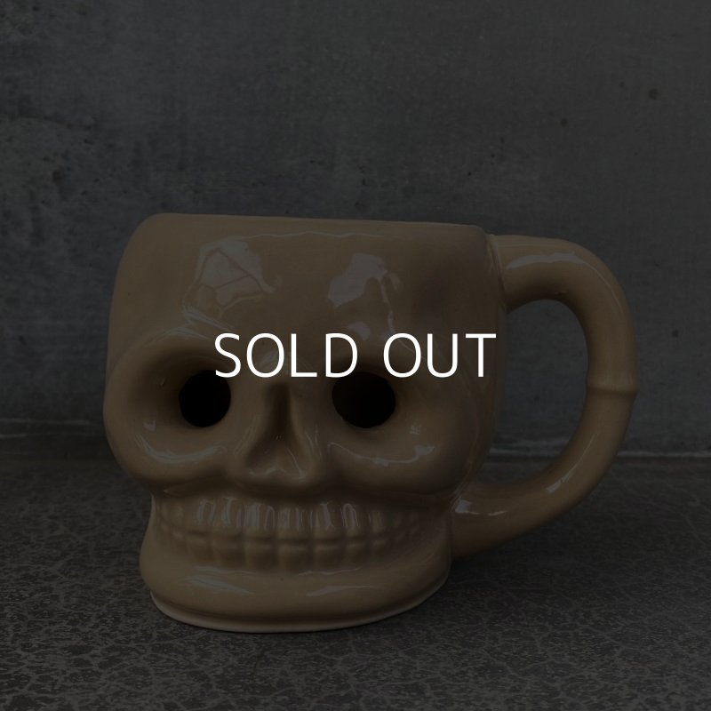 画像2: VINTAGE ANTIQUE SKULL MUG OMC JAPAN TIKI ヴィンテージ アンティーク スカル ドクロ マグカップ / オブジェ デッドストック コレクタブル 骸骨 陶器 輸出用 日本製 