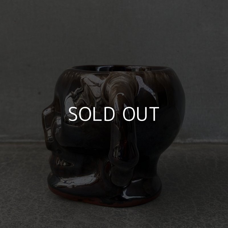 画像5: VINTAGE SKULL MUG ヴィンテージ スカル ドクロ マグカップ JAPAN / 陶器 ブラウン コレクタブル