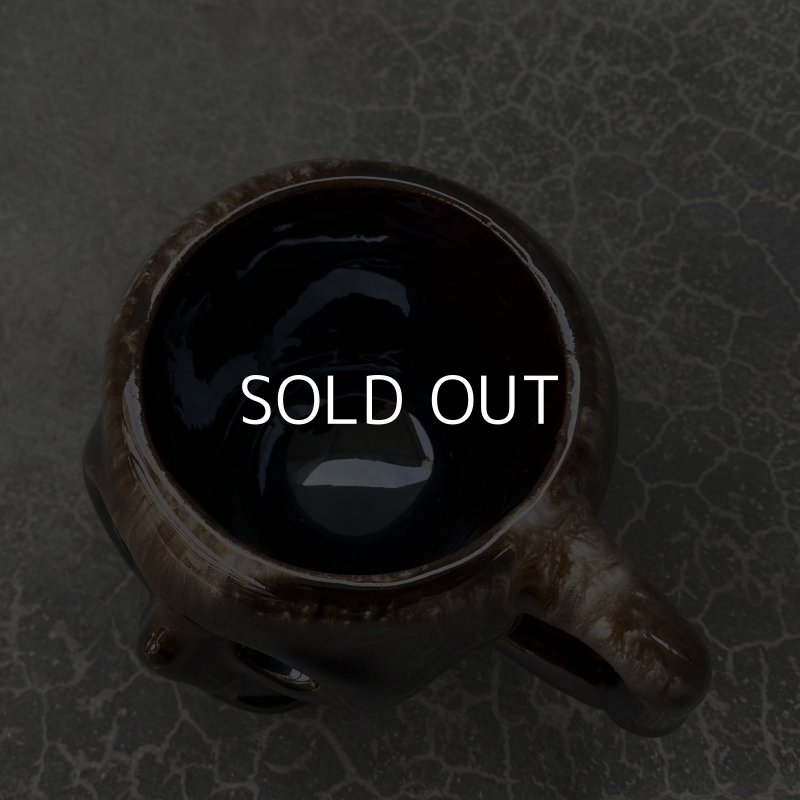 画像6: VINTAGE SKULL MUG ヴィンテージ スカル ドクロ マグカップ JAPAN / 陶器 ブラウン コレクタブル