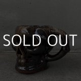 VINTAGE SKULL MUG ヴィンテージ スカル ドクロ マグカップ JAPAN / 陶器 ブラウン コレクタブル