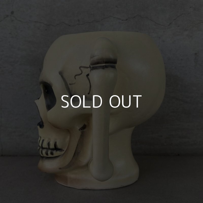 画像4: VINTAGE SKULL TIKI MUG ヴィンテージ スカル ドクロ マグカップ / 陶器製 骸骨 輸出用 日本製