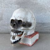 VINTAGE SKULL ヴィンテージ ドクロ キャンドルホルダー / スカルオンブック 陶器 骸骨 日本製 JAPAN