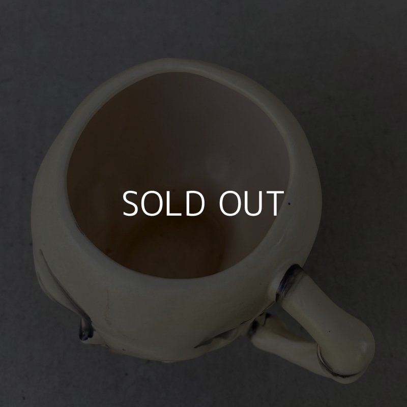 画像5: VINTAGE SKULL TIKI MUG ヴィンテージ スカル ドクロ マグカップ / 陶器製 骸骨 輸出用 日本製