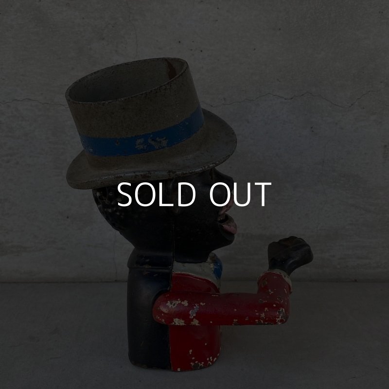 画像3: VINTAGE ANTIQUE JOLLY BANK ヴィンテージ アンティーク ジョリーバンク メカニカルバンク アメリカ / 帽子 ハット 貯金箱 鋳物 キャストアイアン コレクタブル