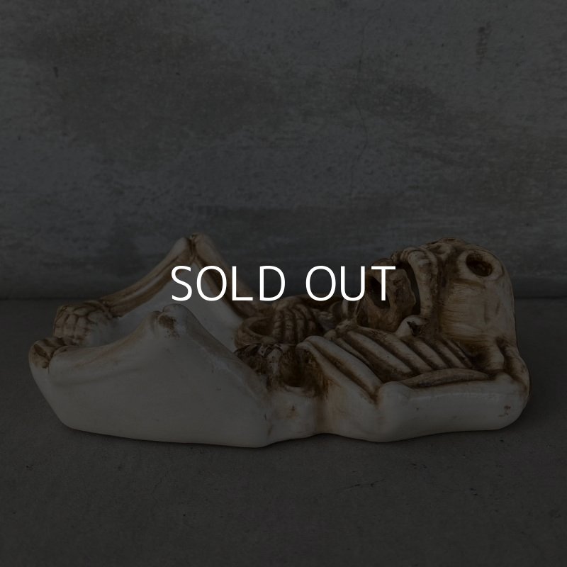 画像4: VINTAGE SKULL ヴィンテージ スカル アッシュトレイ / ドクロ 骸骨 顎 灰皿 陶器 輸出用