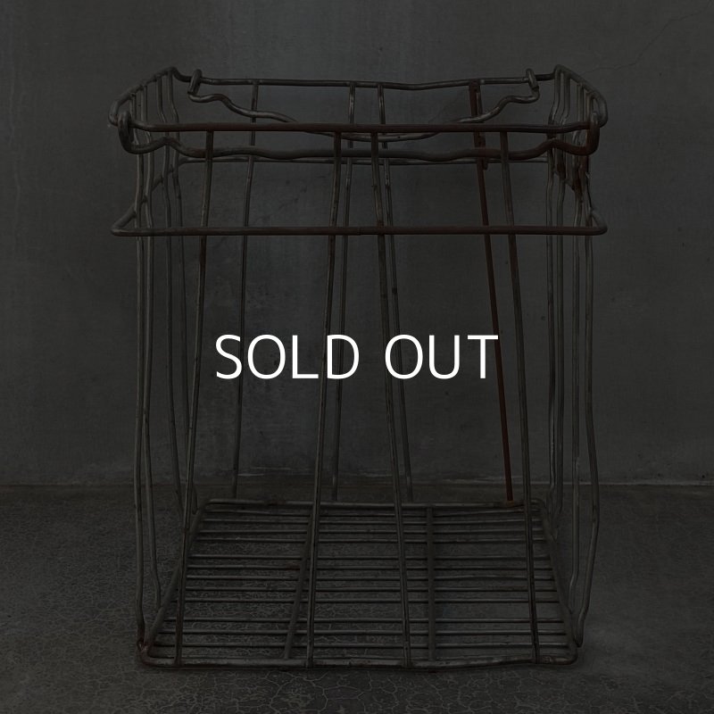 画像3: VINTAGE ヴィンテージ ワイヤーバスケット アイアン / アメリカ インダストリアル ガレージ 収納 什器 (2)