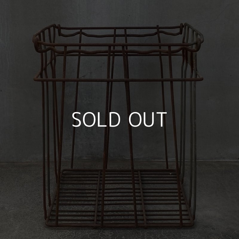 画像3: VINTAGE ヴィンテージ ワイヤーバスケット アイアン / アメリカ インダストリアル ガレージ 収納 什器 (1)