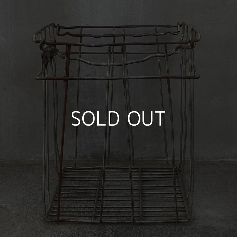 画像4: VINTAGE ヴィンテージ ワイヤーバスケット アイアン / アメリカ インダストリアル ガレージ 収納 什器 (2)