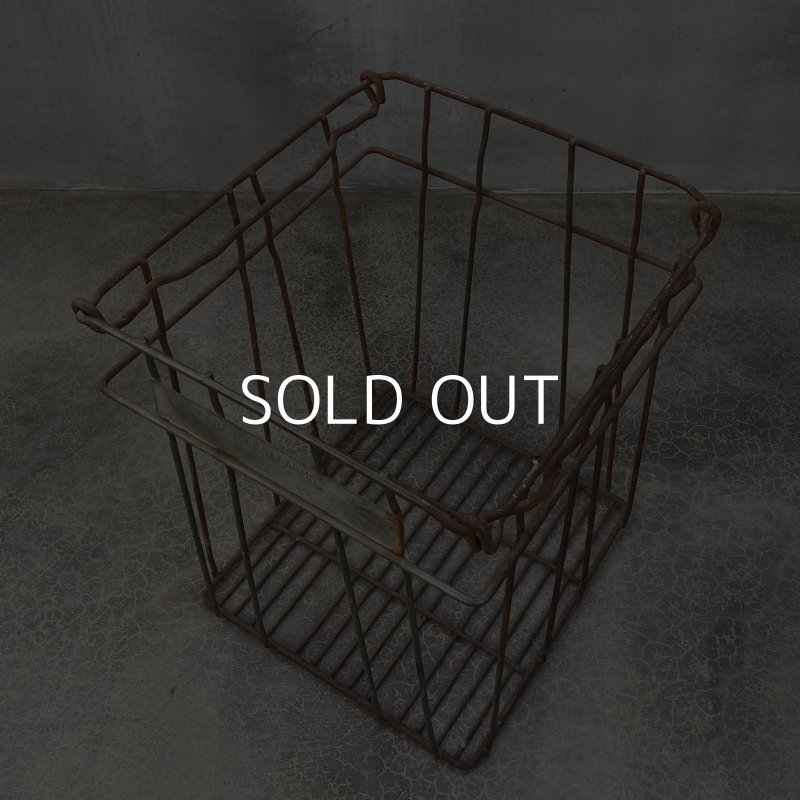 画像5: VINTAGE ヴィンテージ ワイヤーバスケット アイアン / アメリカ インダストリアル ガレージ 収納 什器 (1)