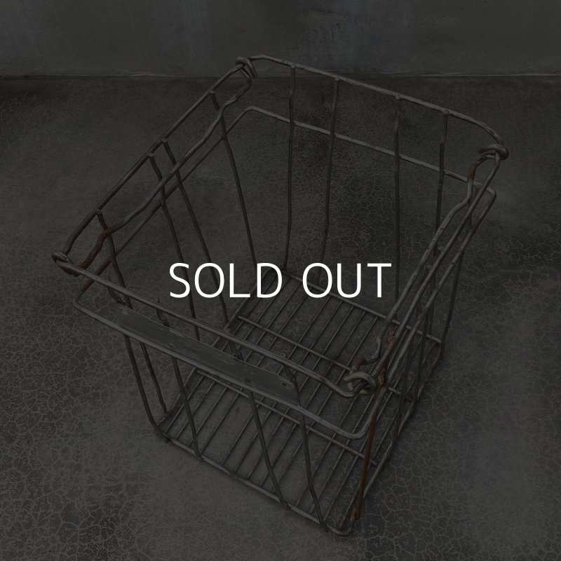 画像5: VINTAGE ヴィンテージ ワイヤーバスケット アイアン / アメリカ インダストリアル ガレージ 収納 什器 (2)