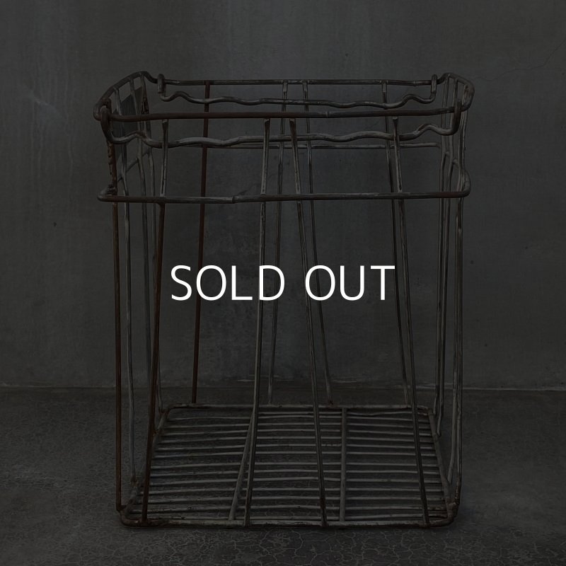 画像4: VINTAGE ヴィンテージ ワイヤーバスケット アイアン / アメリカ インダストリアル ガレージ 収納 什器 (4)