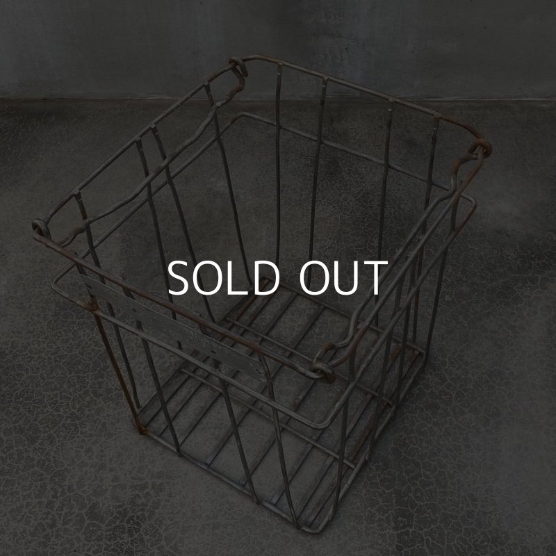 画像5: VINTAGE ヴィンテージ ワイヤーバスケット アイアン / アメリカ インダストリアル ガレージ 収納 什器 (5)