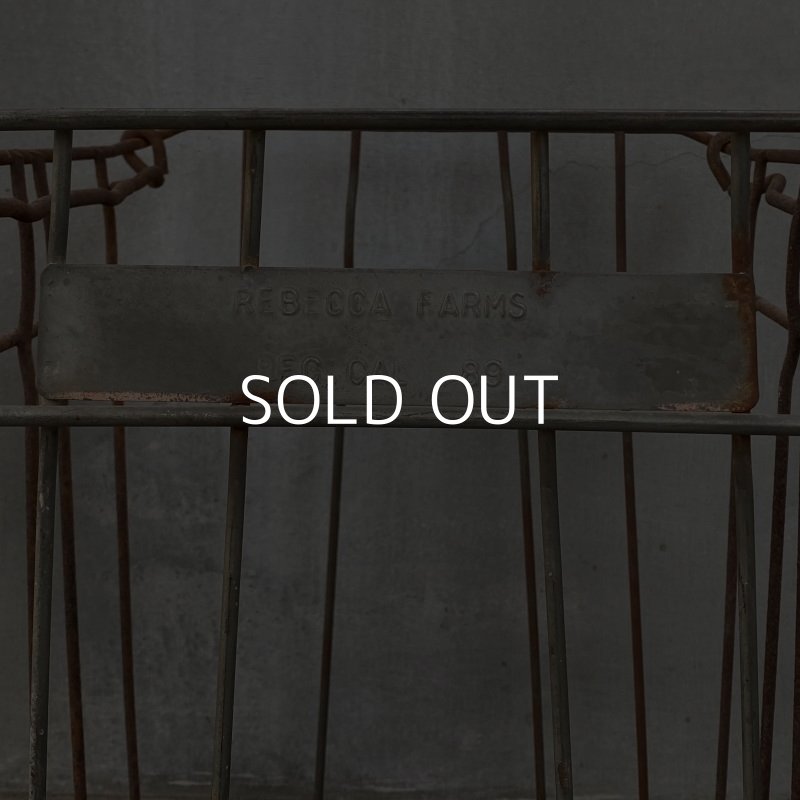 画像6: VINTAGE ヴィンテージ ワイヤーバスケット アイアン / アメリカ インダストリアル ガレージ 収納 什器 (1)