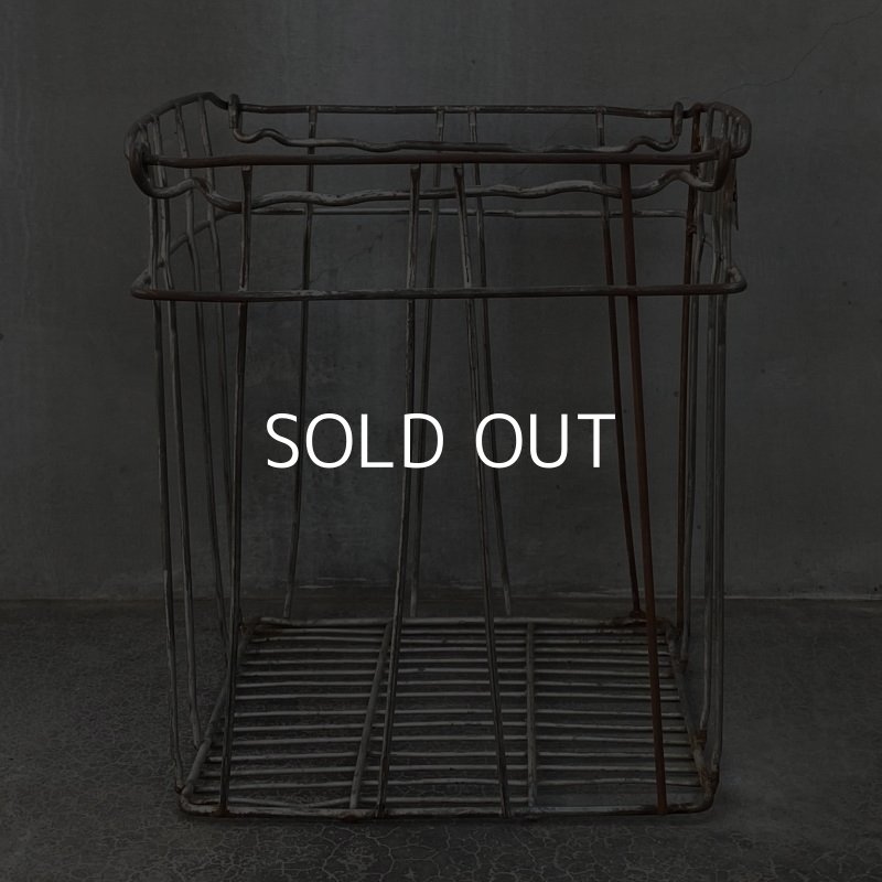 画像3: VINTAGE ヴィンテージ ワイヤーバスケット アイアン / アメリカ インダストリアル ガレージ 収納 什器 (4)