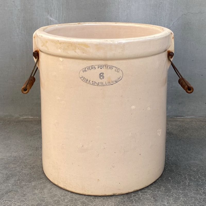 画像1: VINTAGE MEYERS POTTERY ヴィンテージ プランター / アメリカ ガーデニング ポット 鉢 陶器 収納