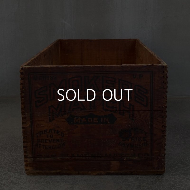 画像3: VINTAGE DIAMOND MATCH CO ヴィンテージ ウッドボックス 木箱 / アメリカ ディスプレイ 収納 箱 什器