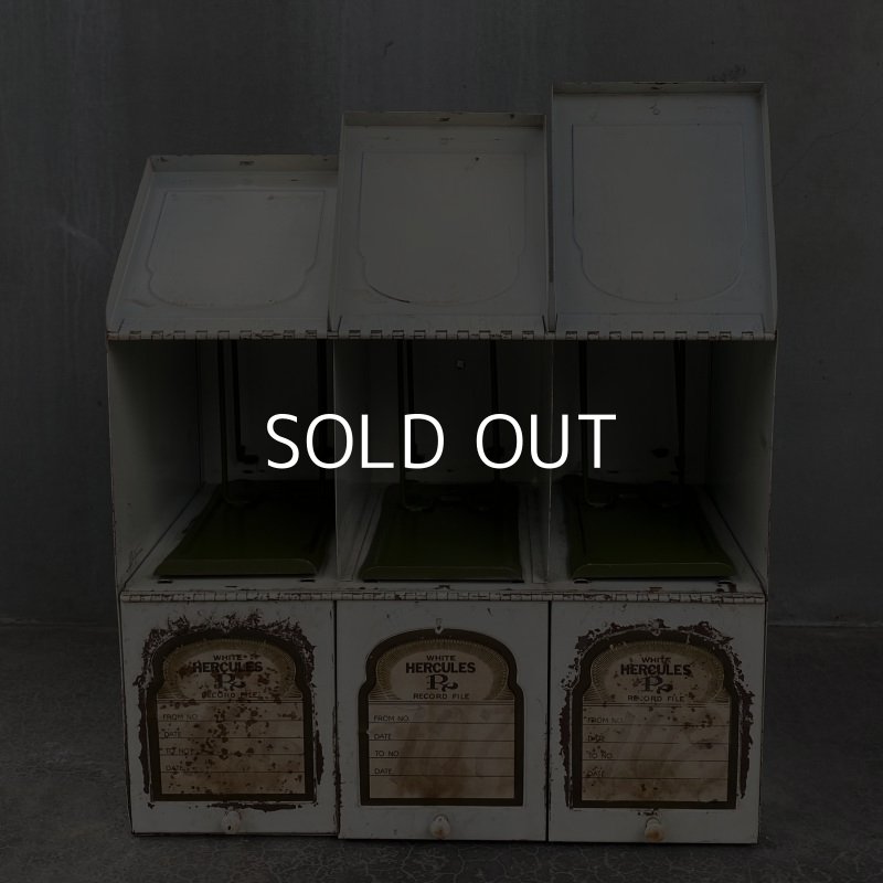 画像8: VINTAGE HERCULES RX RECORD FILE ヴィンテージ ヘラクレス メディカルキャビネット / アメリカ ファイルケース 什器 