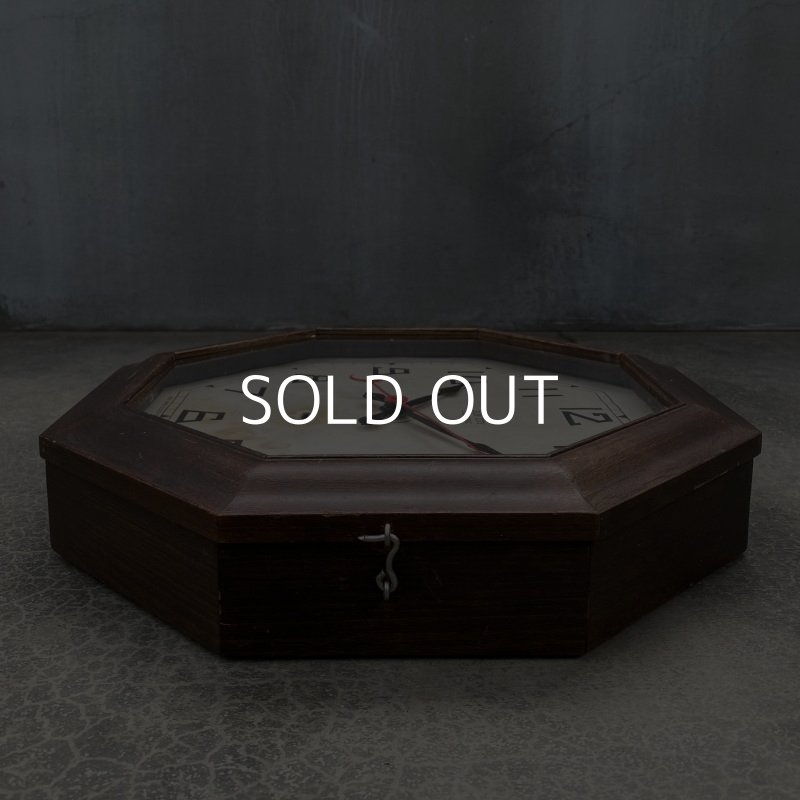 画像5: VINTAGE ANTIQUE NEW HEAVEN CLOCK CO.  WALL CLOCK ヴィンテージ アンティーク ウォールクロック / アメリカ 掛け時計 インダストリアル 八角形 木製