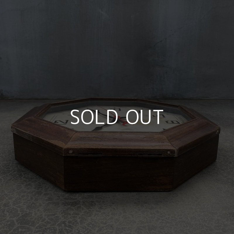 画像4: VINTAGE ANTIQUE NEW HEAVEN CLOCK CO.  WALL CLOCK ヴィンテージ アンティーク ウォールクロック / アメリカ 掛け時計 インダストリアル 八角形 木製