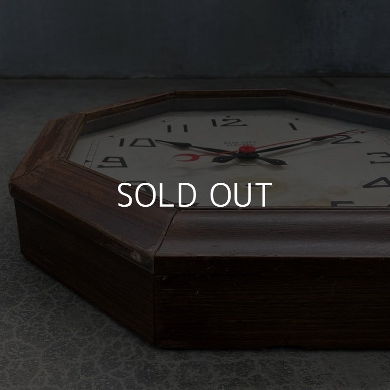 画像3: VINTAGE ANTIQUE NEW HEAVEN CLOCK CO.  WALL CLOCK ヴィンテージ アンティーク ウォールクロック / アメリカ 掛け時計 インダストリアル 八角形 木製