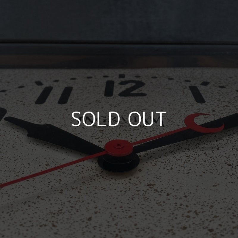 画像8: VINTAGE ANTIQUE INGRAHAM WALL CLOCK ヴィンテージ アンティーク ウォールクロック / アメリカ 掛け時計 インダストリアル 正方形 木製