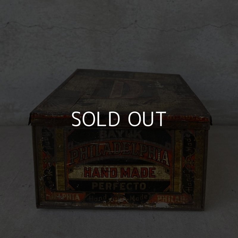 画像5: VINTAGE ANTIQUE CIGAR TIN PHILADELPHIA HANDMADE PERFECTO ヴィンテージ たばこ アメリカ / コレクタブル 煙草 缶 BOX