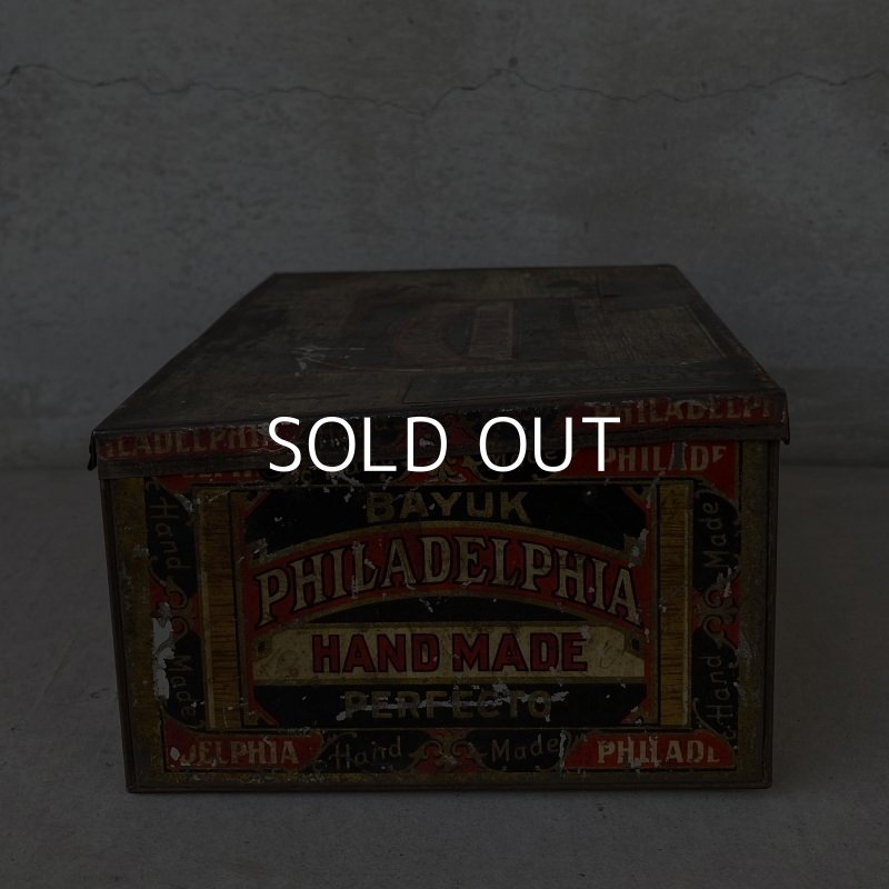 画像4: VINTAGE ANTIQUE CIGAR TIN PHILADELPHIA HANDMADE PERFECTO ヴィンテージ たばこ アメリカ / コレクタブル 煙草 缶 BOX