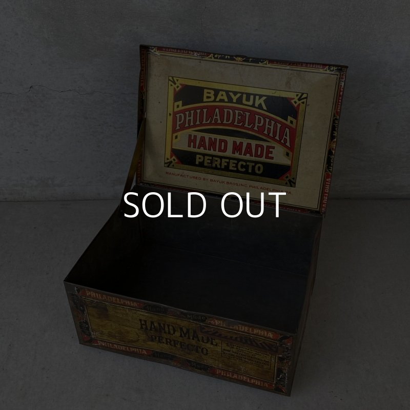 画像8: VINTAGE ANTIQUE CIGAR TIN PHILADELPHIA HANDMADE PERFECTO ヴィンテージ たばこ アメリカ / コレクタブル 煙草 缶 BOX