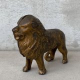 VINTAGE COINBANK PIGGY BANK LION ヴィンテージ 貯金箱 コインバンク ライオン アメリカ / コレクタブル オブジェ 動物 