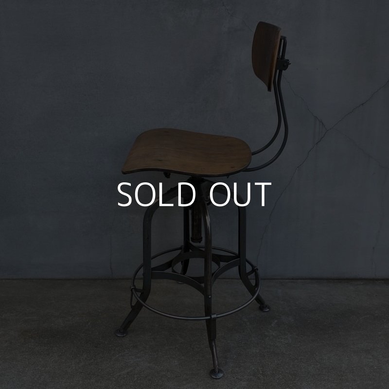 画像4: VINTAGE ANTIQUE TOLEDO ヴィンテージ アンティーク トレド ドラフティングチェア 椅子 アメリカ / インダストリアル ウッド 家具 木製 店舗 什器