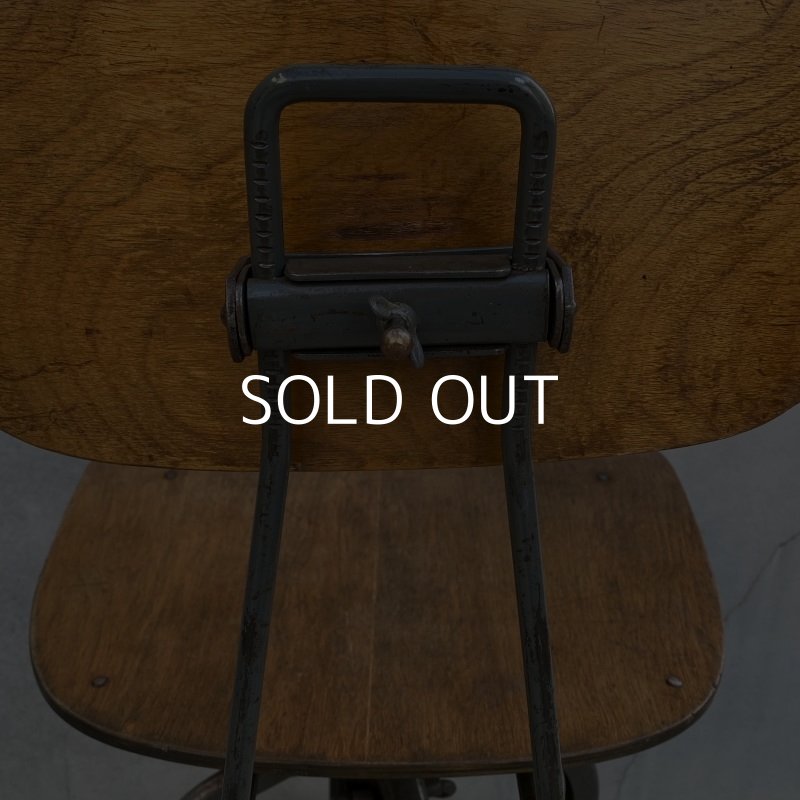 画像7: VINTAGE ANTIQUE TOLEDO ヴィンテージ アンティーク トレド ドラフティングチェア 椅子 アメリカ / インダストリアル ウッド 家具 木製 店舗 什器