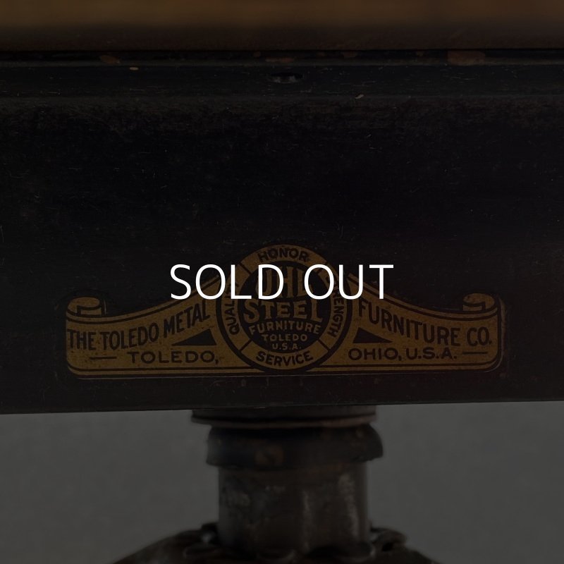 画像9: VINTAGE ANTIQUE TOLEDO ヴィンテージ アンティーク トレド ドラフティングチェア 椅子 アメリカ / インダストリアル ウッド 家具 木製 店舗 什器