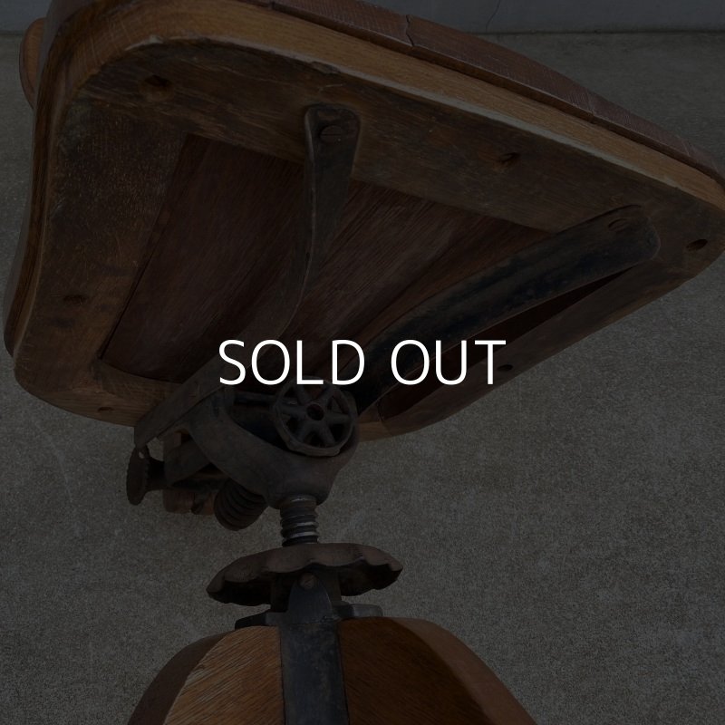 画像10: VINTAGE ANTIQUE FULTON OFFICE FURNITURE CO. ヴィンテージ アンティーク 椅子 アメリカ / インダストリアル ウッド 回転椅子 家具 木製 店舗 什器